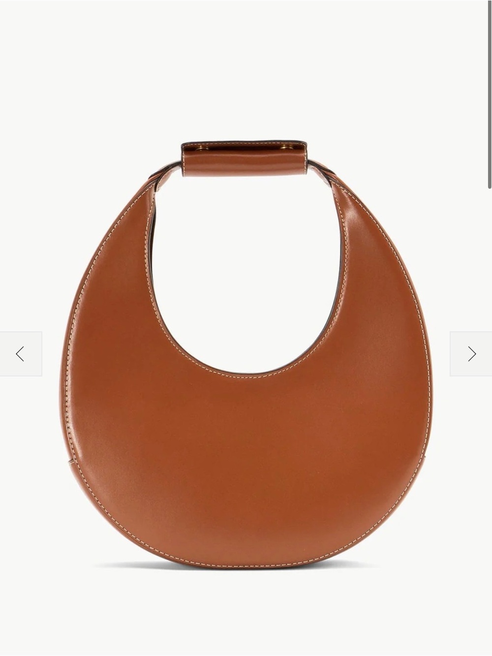 STAUD Crescent Shoulder Bag in Saddle